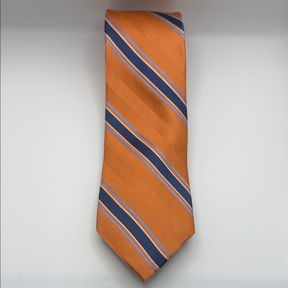 Michael Kors Other - Michael Kors Men's Orange & Blue Striped Tie 100% silk